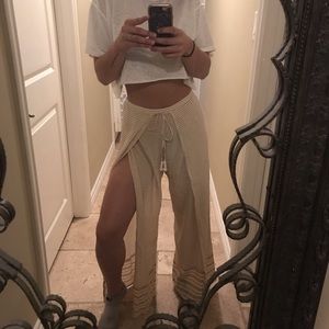 FAITHFULL THE BRAND wide leg slit pant